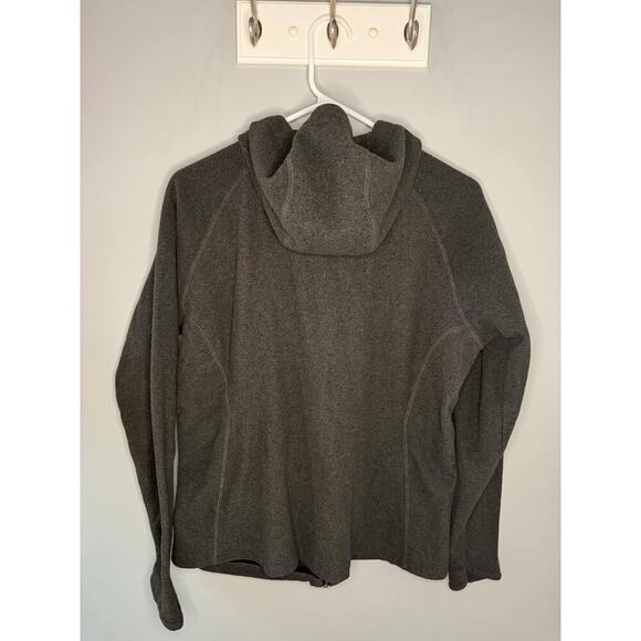 The North Face Agave Fleece Hoodie Jacket Full Zip Rabbit Gray Women's Size L - Picture 3 of 12
